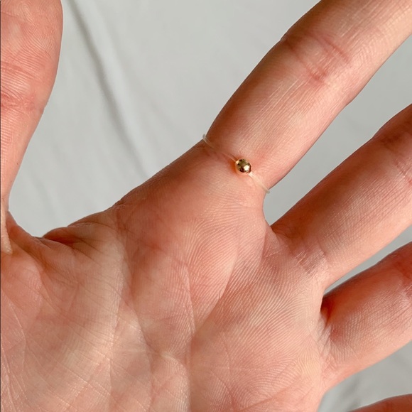 Rose Gold Dainty Heart Floating Minimal Ring - Picture 5 of 5